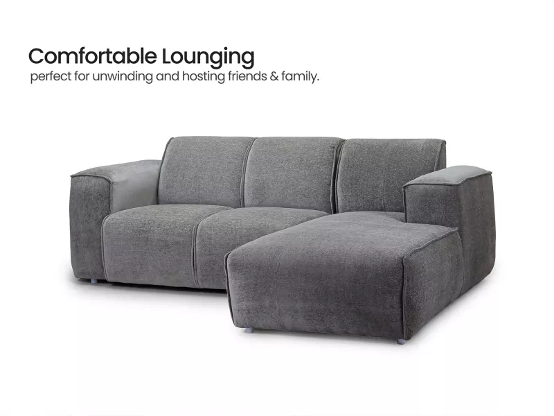 Cosmos L Shaped Sofa in Grey Color