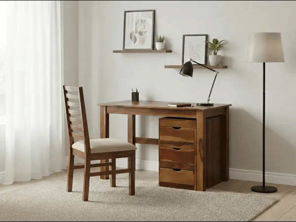 Alexa Study Table with Wooden Chair
