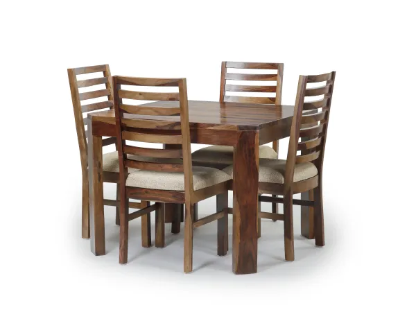 Alexa 4 Seater Dining Table with 4 Wooden Chairs