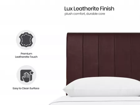Regal Queen Bed with Dark Chocolate Leatherite