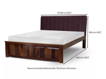 Regal Queen Bed with Dark Chocolate Leatherite
