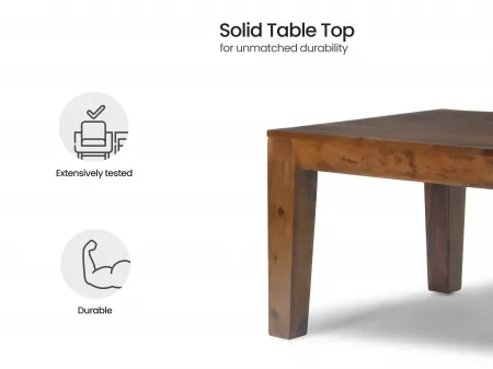 Athena Solid Wood Sofa Set with Coffee Table