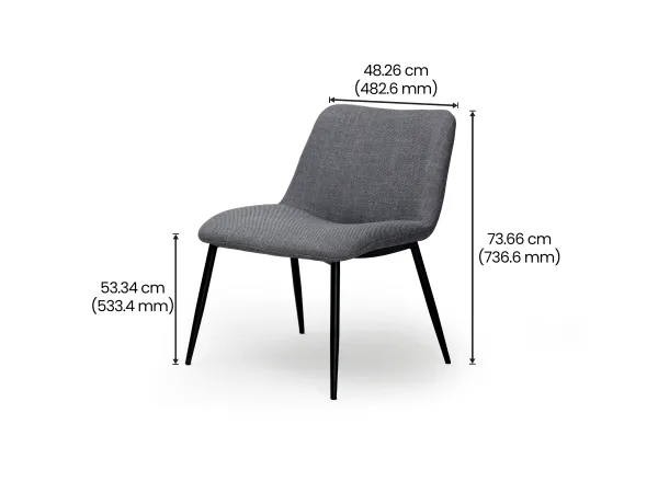 Cooper Lounge Chair in Grey Color