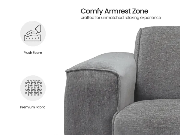 Cosmos L Shaped Sofa in Grey Color