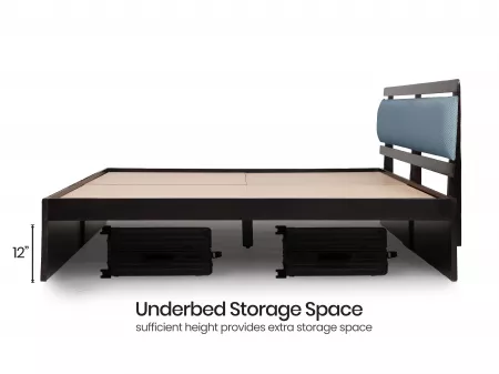 Crest Solid Wood Queen Size Double Bed