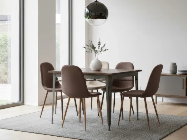 Daisy 4 Seater Dining Table with Joey Brown Chair