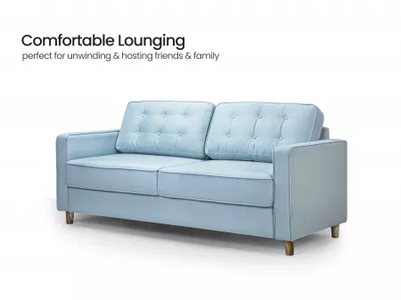 Dexter 3 Seater Sofa in Blue Color