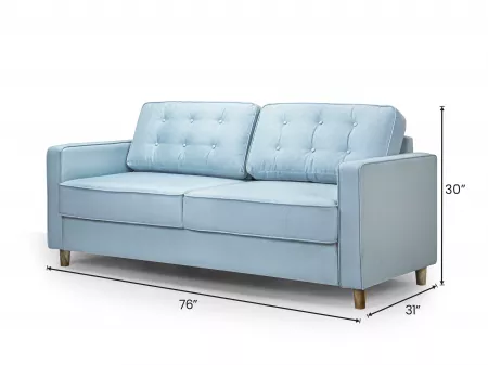 Dexter 3 Seater Sofa in Blue Color