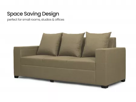 Hugo Upholstered 3 Seater Sofa in Beige Color