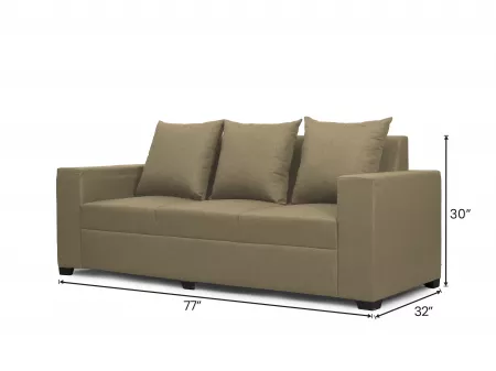 Hugo Upholstered 3 Seater Sofa in Beige Color