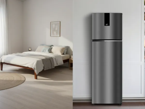 Hugo Queen Size Bed with Fridge - Double Door