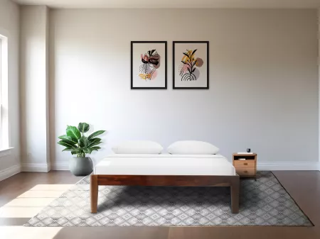 Hugo Solid Wood Queen Size Double Bed