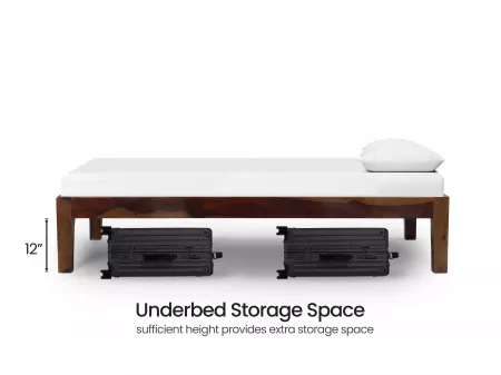 Hugo Solid Wood Diwan with 4 Inches Mattress