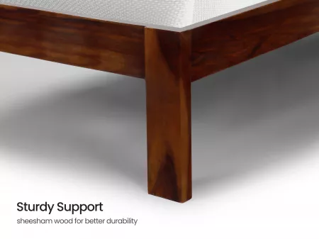 Hugo Solid Wood Diwan with 4 Inches Mattress