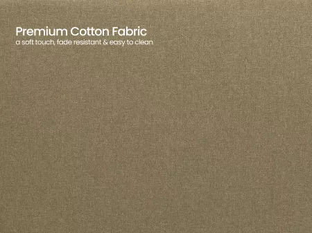 Hugo Upholstered Single Seater Sofa in Beige Color