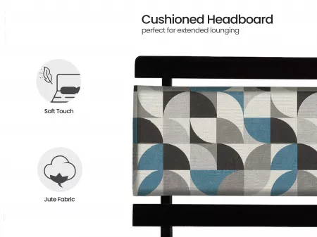 Mosaic Solid Wood Queen Size Double Bed