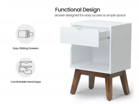 Soho Engineered Wood Bedside Table