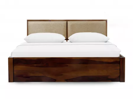 Vesta Solid Wood King Size Double Bed with 6 Inches Memory Foam Mattress