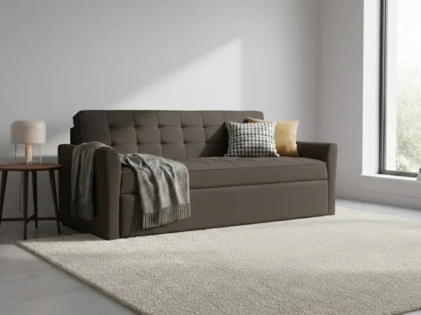 Zenith Sofa Cum Bed in Dark Grey