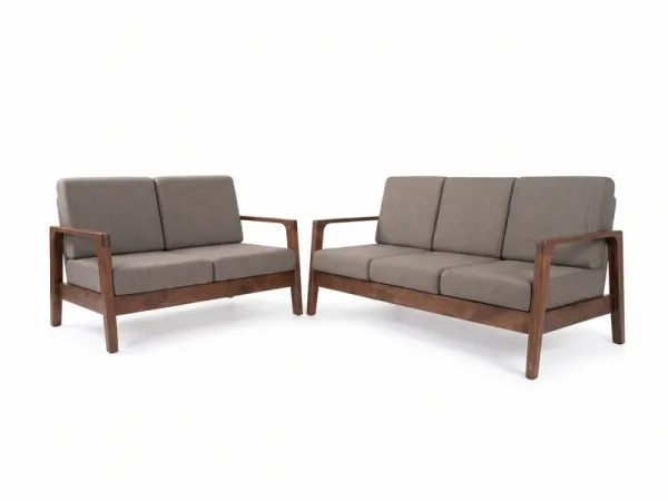 Zora Sofa Set in Grey Color