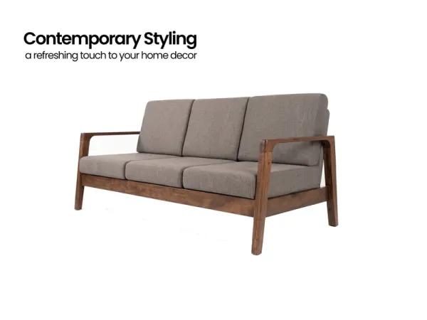 Zora Sofa Set in Grey Color