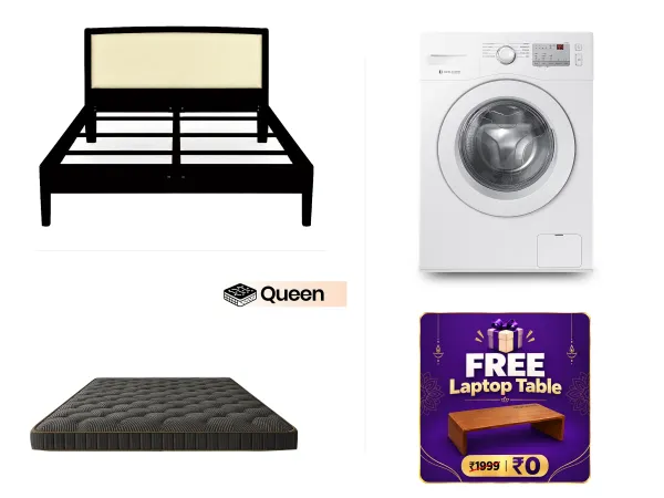 Orion Queen Bedroom Essentials with Washing Machine