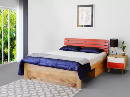 Erica Solid Wood Queen Size Double Bed