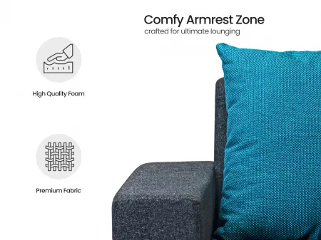 Hugo Upholstered Single Seater Sofa in Livid Color