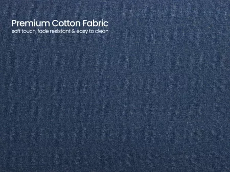 Hugo Upholstered Single Seater Sofa in Blue Color