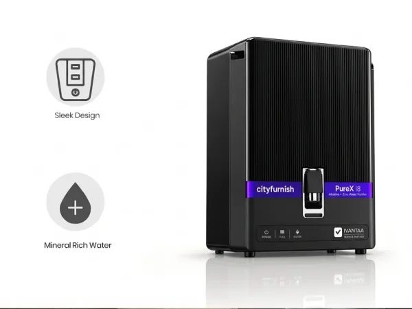 Purex i8 Alkaline + Zinc Water Purifier with Single Door Fridge